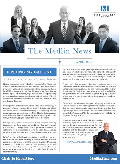 Finding My Calling; The Medlin Law Firm