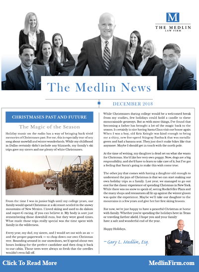 Christmas Past And Future; The Medlin Law Firm
