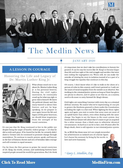 A Lesson In Courage; The Medlin Law Firm
