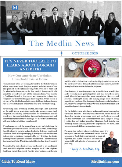 It's Never Too Late To Learn About Borsch & Bitki; The Medlin Law Firm