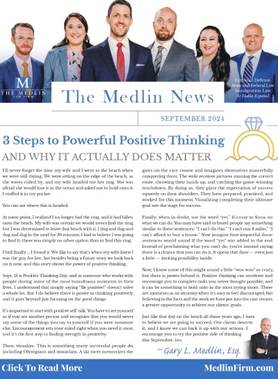 Septermber 2024 - 3 Steps To Powerful Positive Thinking